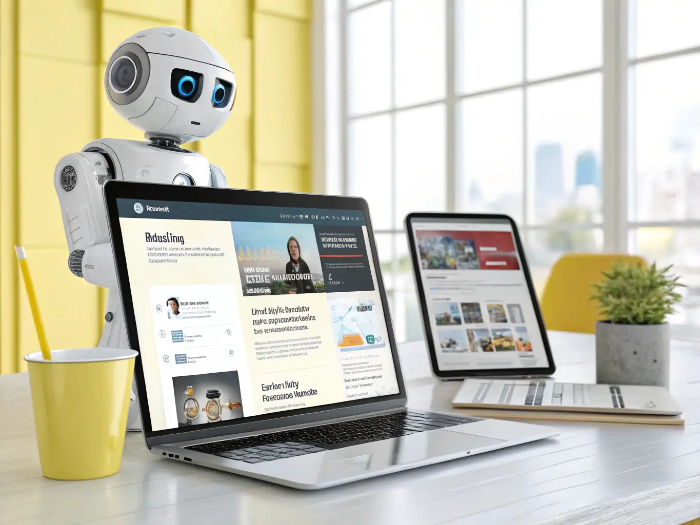 An AI Content Agent icon generating engaging content for a clinic's social media, showcasing effective marketing and patient engagement.